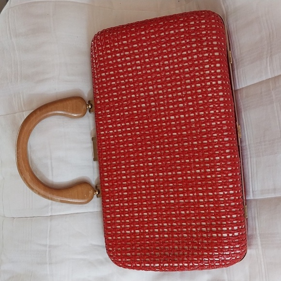 Pier Giorgio red wicker bag - Picture 6 of 15